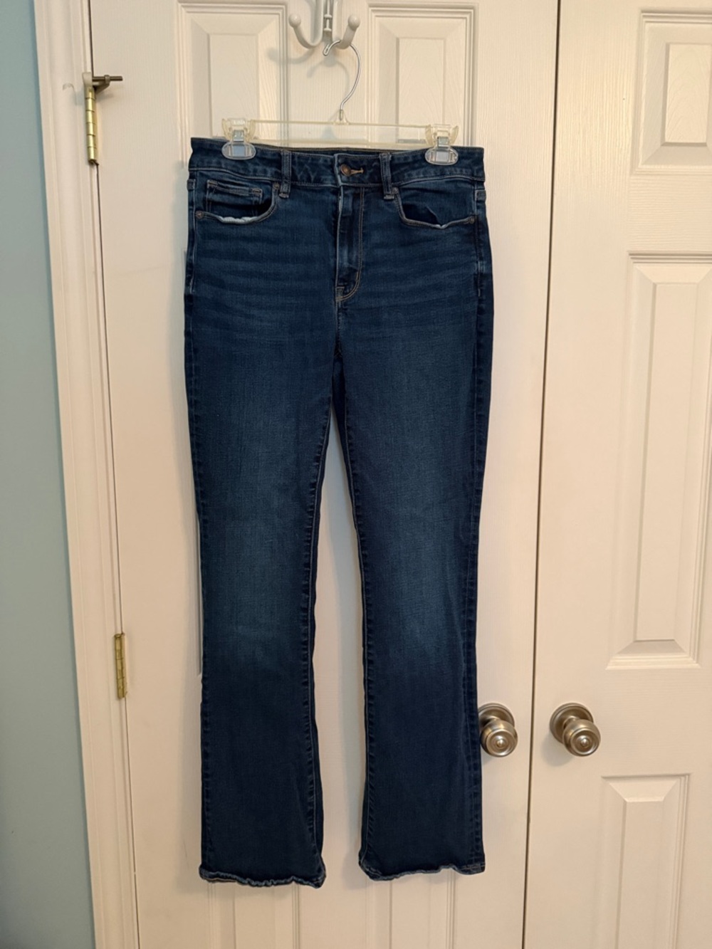 American Eagle Dark Wash High Rise Skinny Kick Bootcut Jeans 6 reg